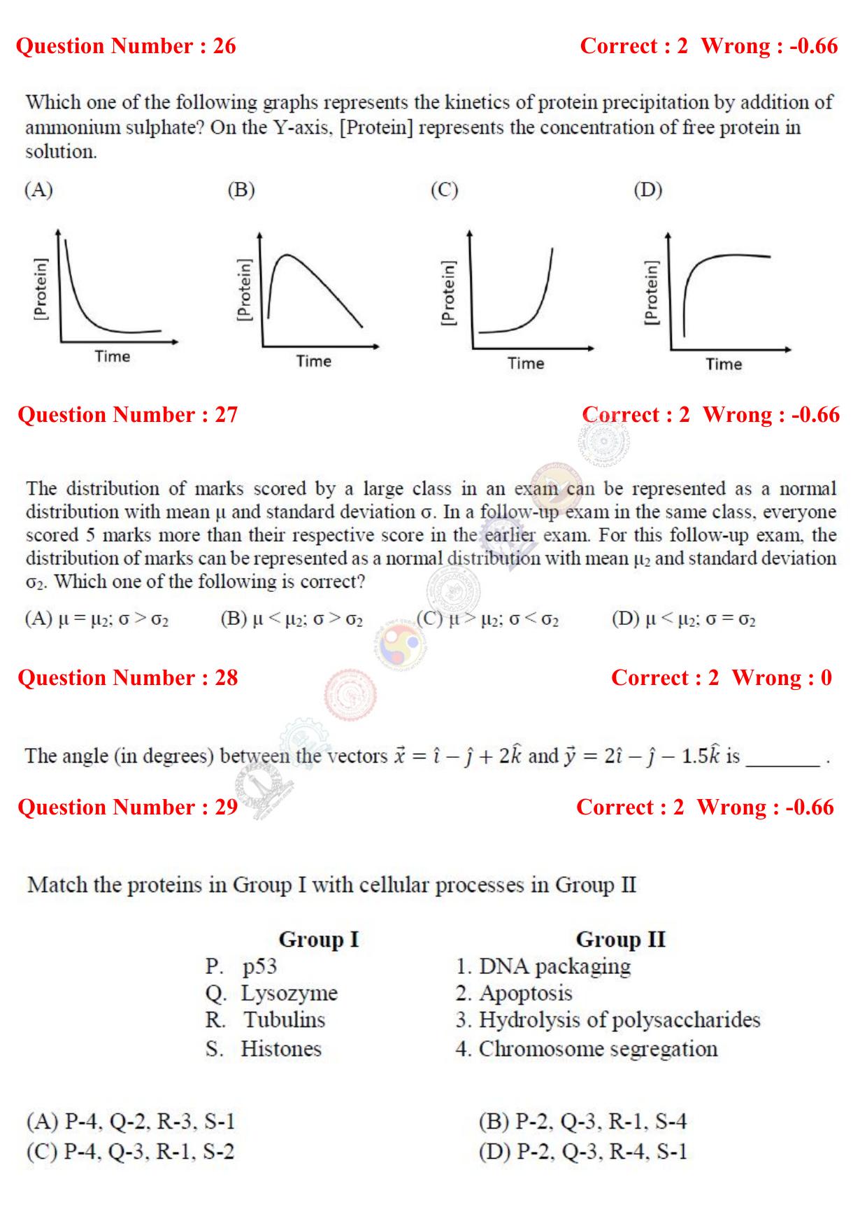 GATE 2017 Biotechnology (BT) Question Paper with Answer Key - Page 7