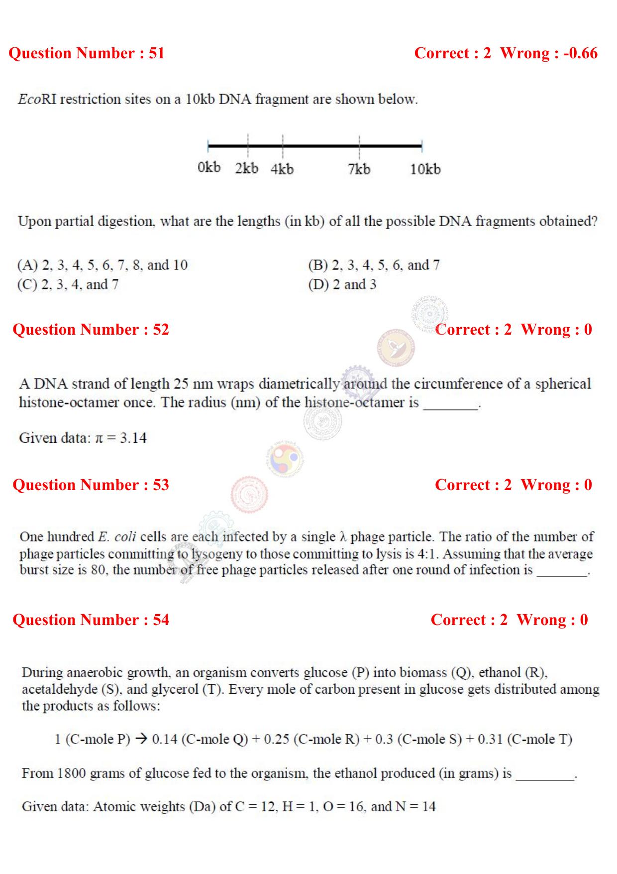 GATE 2017 Biotechnology (BT) Question Paper with Answer Key - Page 14