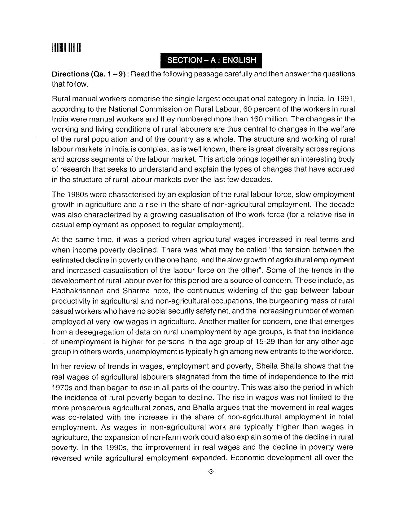 AILET 2016 Question Paper for BA LLB - Page 3