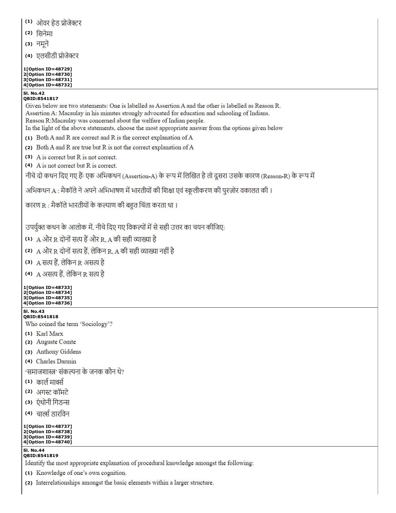 CUET (PG) 2022: PGQP-03 M.A. Education (11-09-2022) Question Paper - Page 17