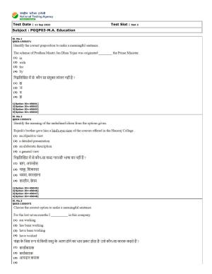 CUET (PG) 2022: PGQP-03 M.A. Education (11-09-2022) Question Paper