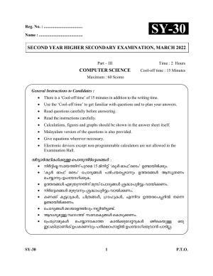 Kerala Plus Two Question Paper 2022 - Computer Science