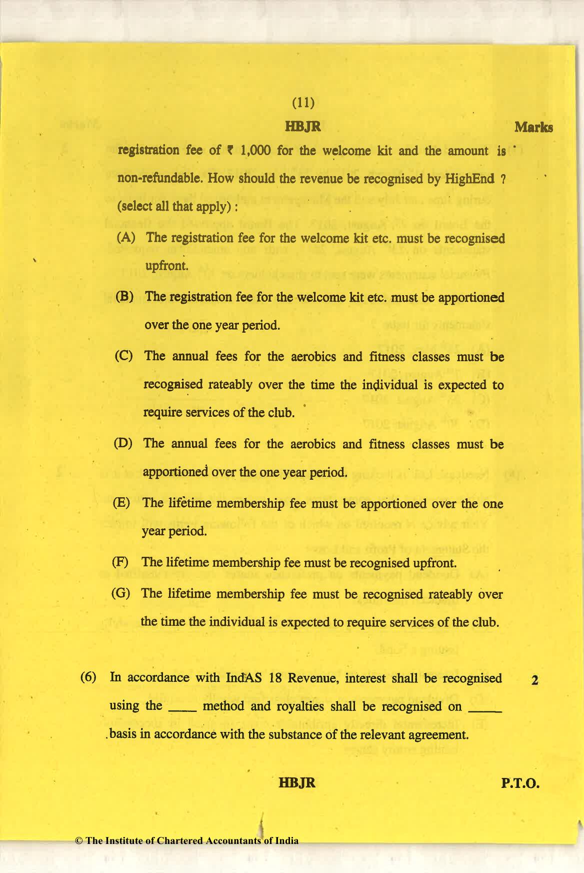 CA Final May 2018 Question Paper - Paper 6E – Global Financial Reporting Standards - Page 11