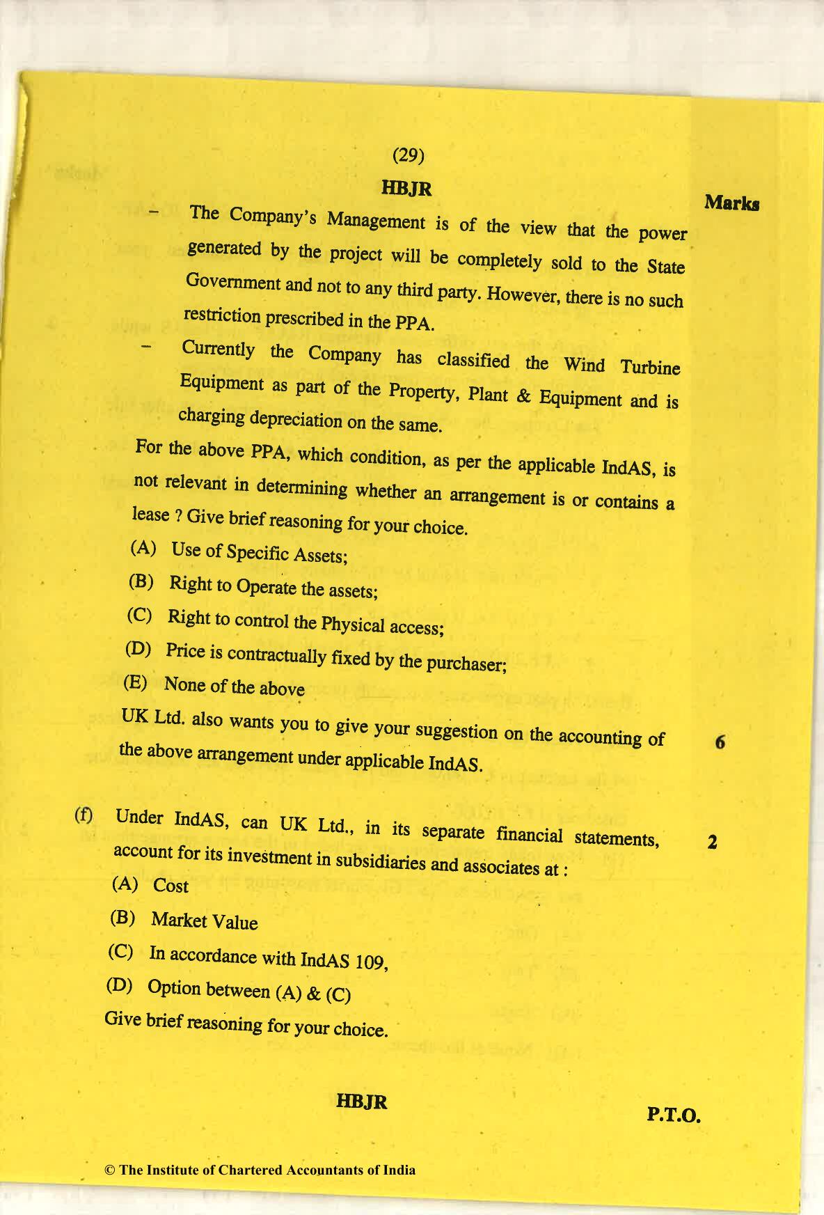CA Final May 2018 Question Paper - Paper 6E – Global Financial Reporting Standards - Page 29