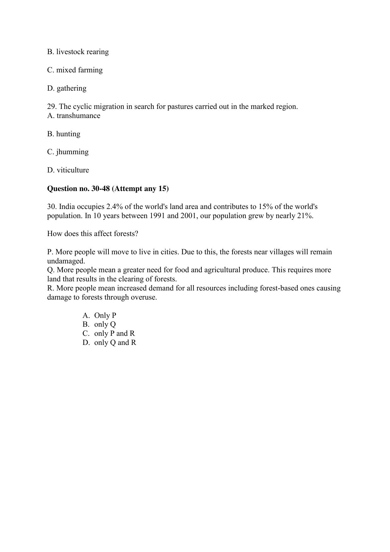CBSE Class 12 Geography Term 1 Practice Questions 2021-22 - Page 9