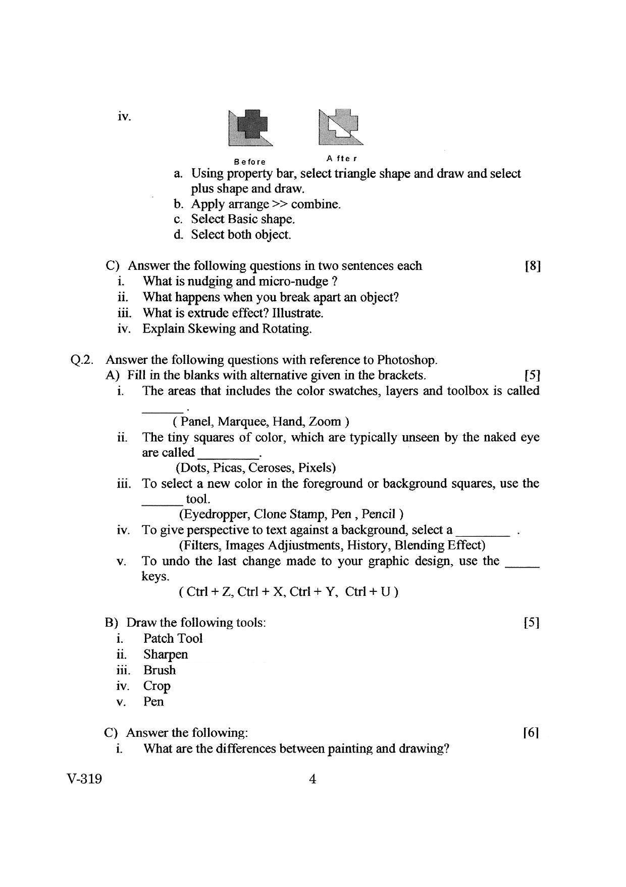 Goa Board Class 12 Computer Software Application (CWSN)  March 2019 (March 2019) Question Paper - Page 4