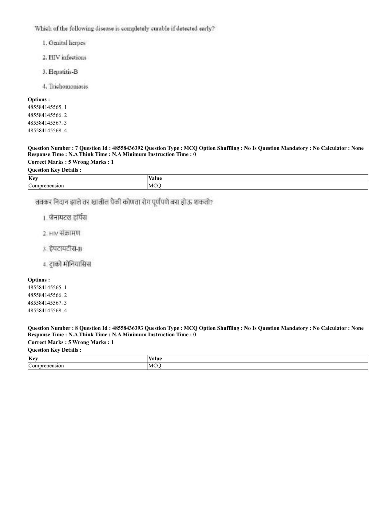 CUET 2023 English Marathi Shift 3 Question Papers - 22 June 2023 - Page 8
