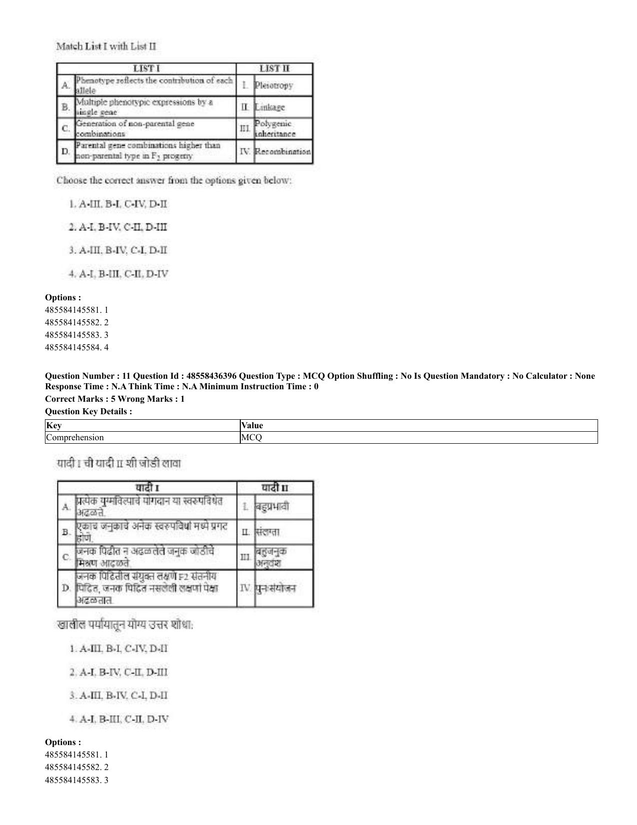 CUET 2023 English Marathi Shift 3 Question Papers - 22 June 2023 - Page 12