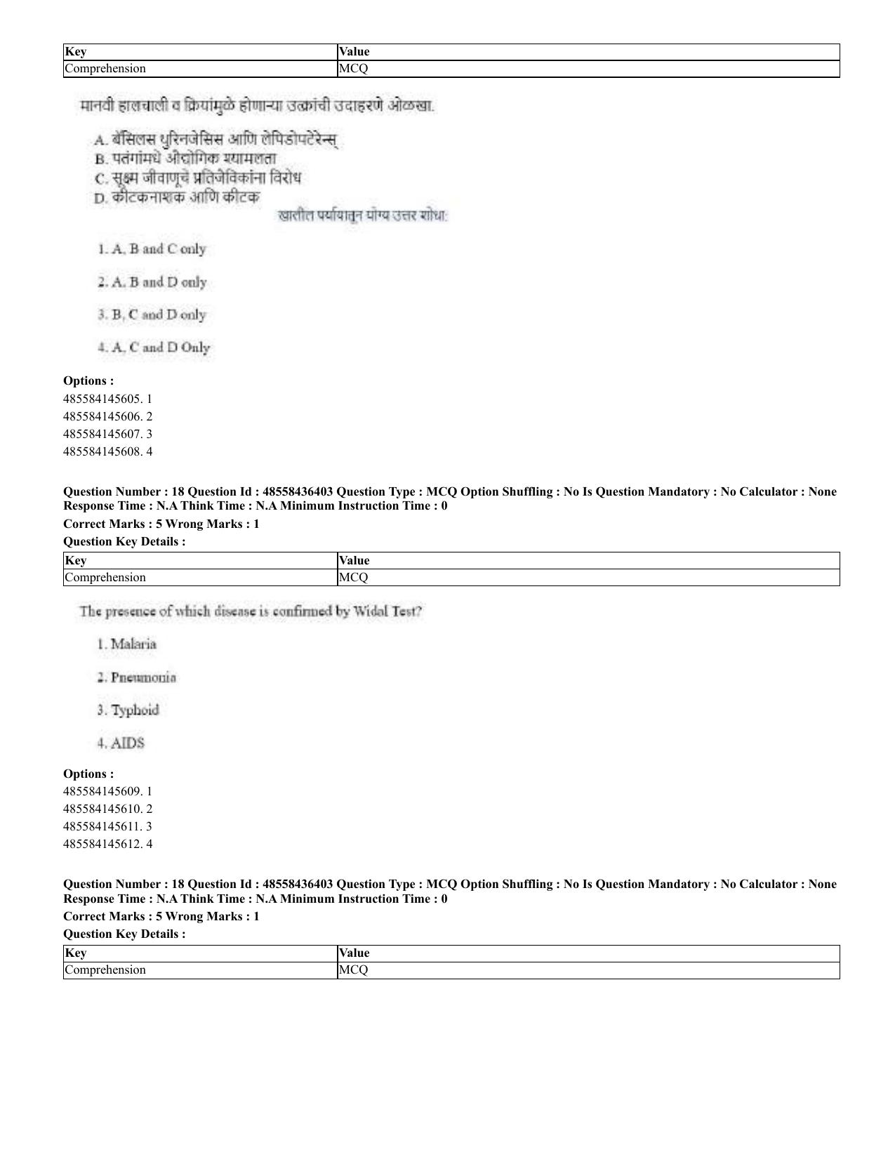 CUET 2023 English Marathi Shift 3 Question Papers - 22 June 2023 - Page 18