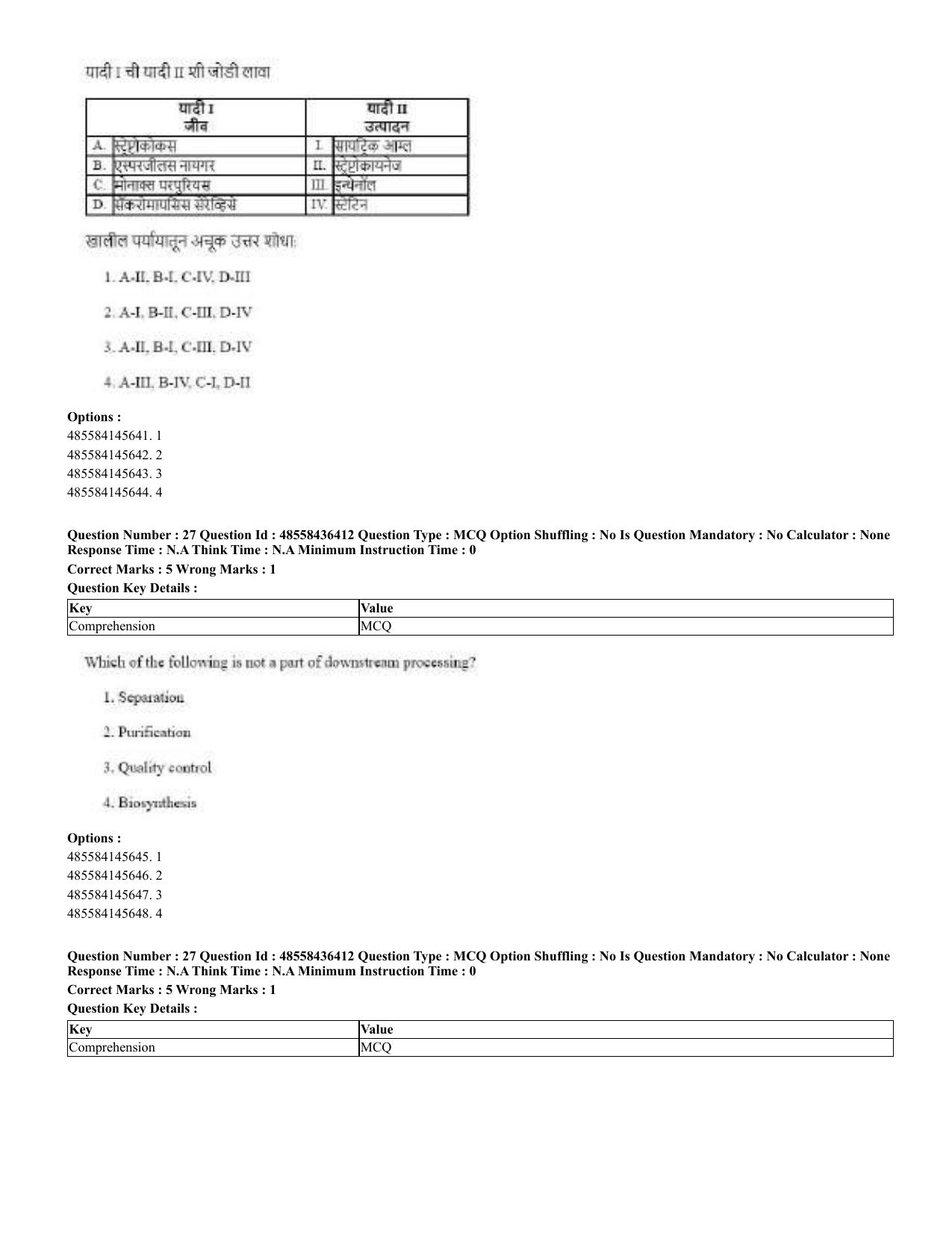 CUET 2023 English Marathi Shift 3 Question Papers - 22 June 2023 - Page 27