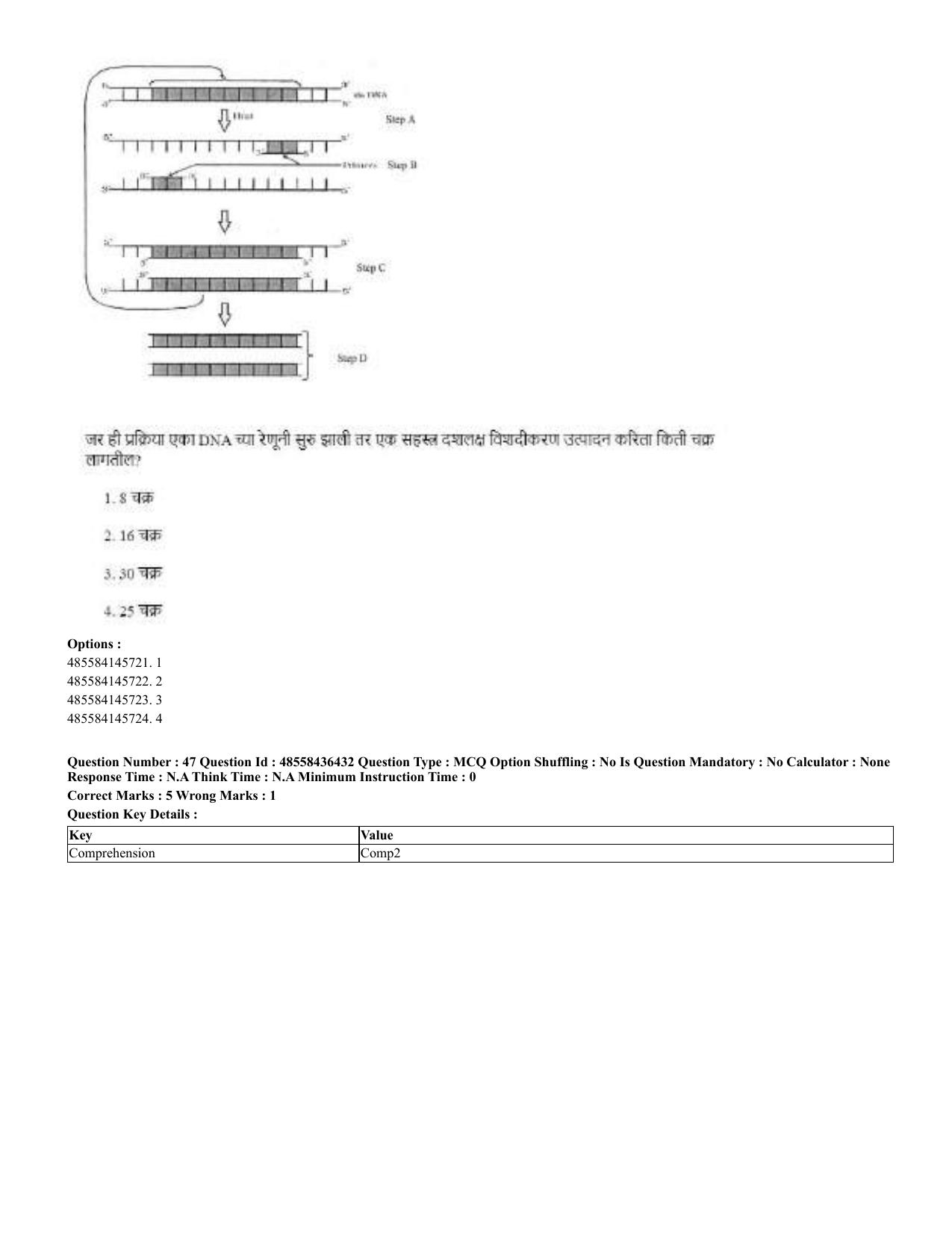 CUET 2023 English Marathi Shift 3 Question Papers - 22 June 2023 - Page 46