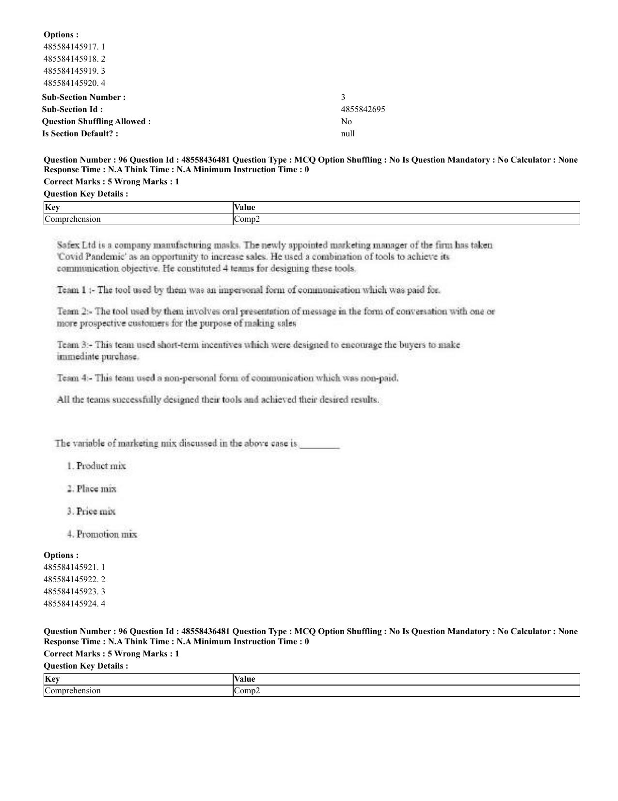 CUET 2023 English Marathi Shift 3 Question Papers - 22 June 2023 - Page 97
