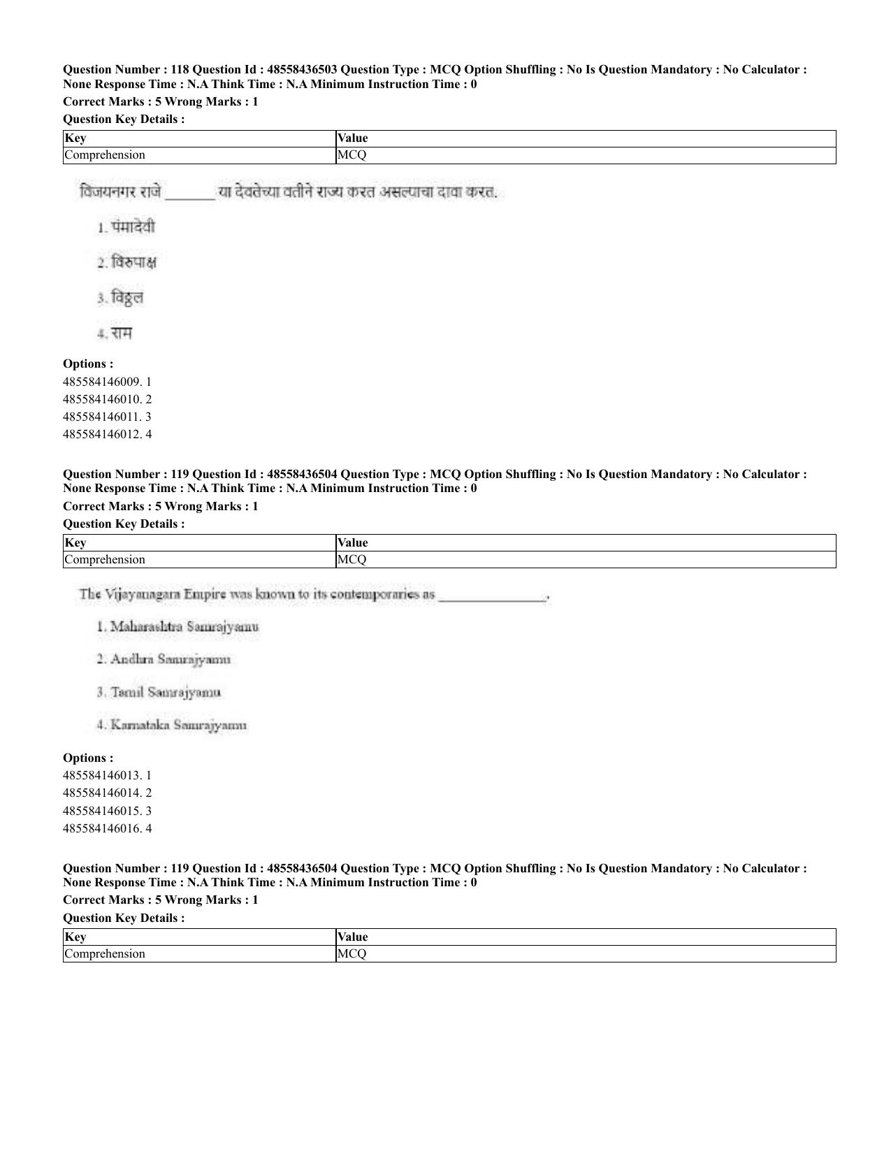 CUET 2023 English Marathi Shift 3 Question Papers - 22 June 2023 - Page 120