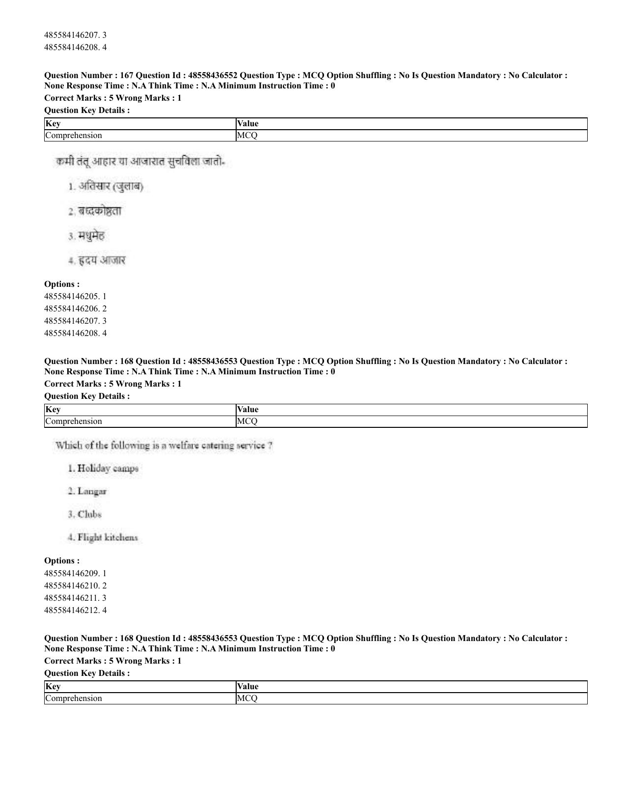 CUET 2023 English Marathi Shift 3 Question Papers - 22 June 2023 - Page 167