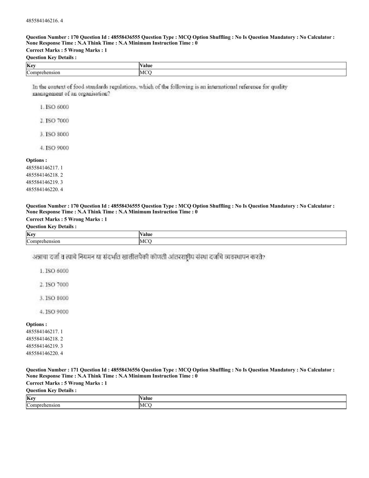CUET 2023 English Marathi Shift 3 Question Papers - 22 June 2023 - Page 169