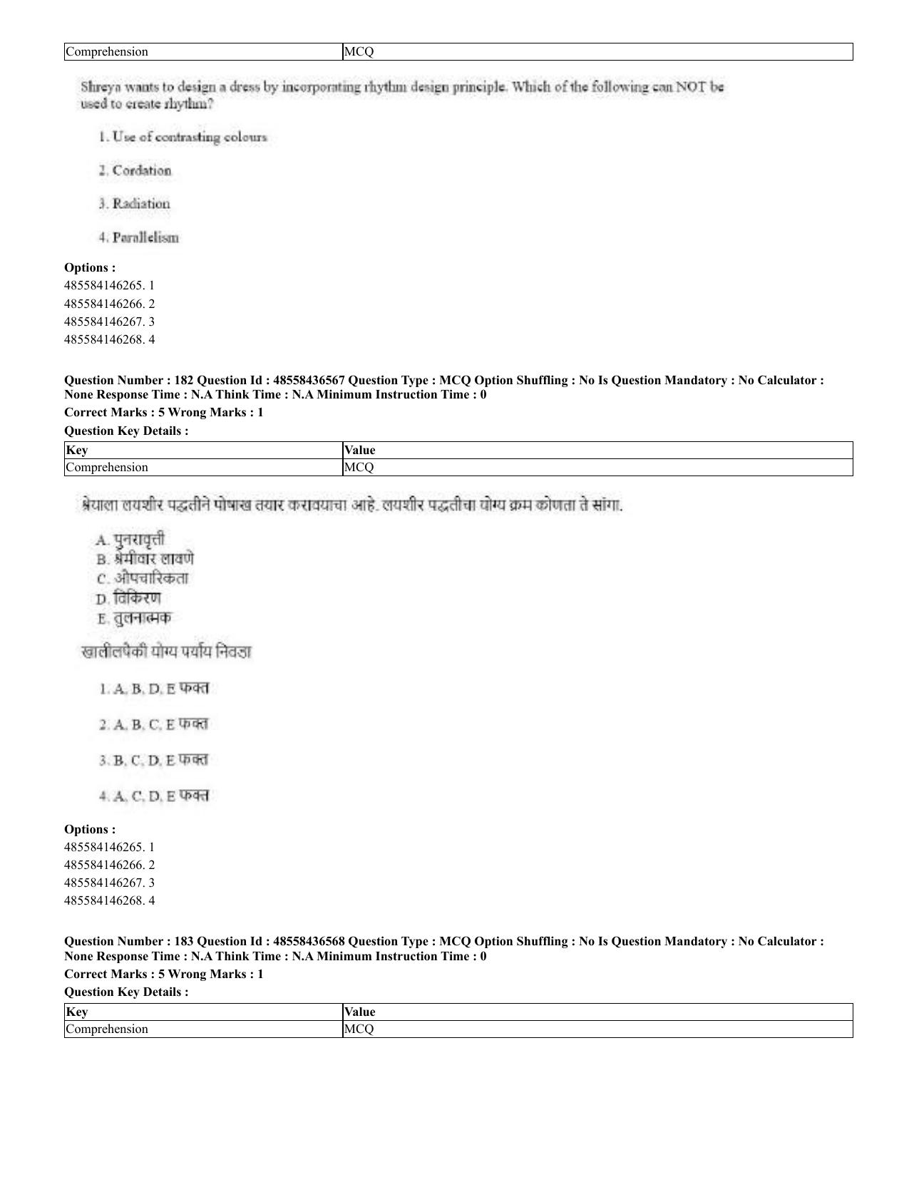 CUET 2023 English Marathi Shift 3 Question Papers - 22 June 2023 - Page 180