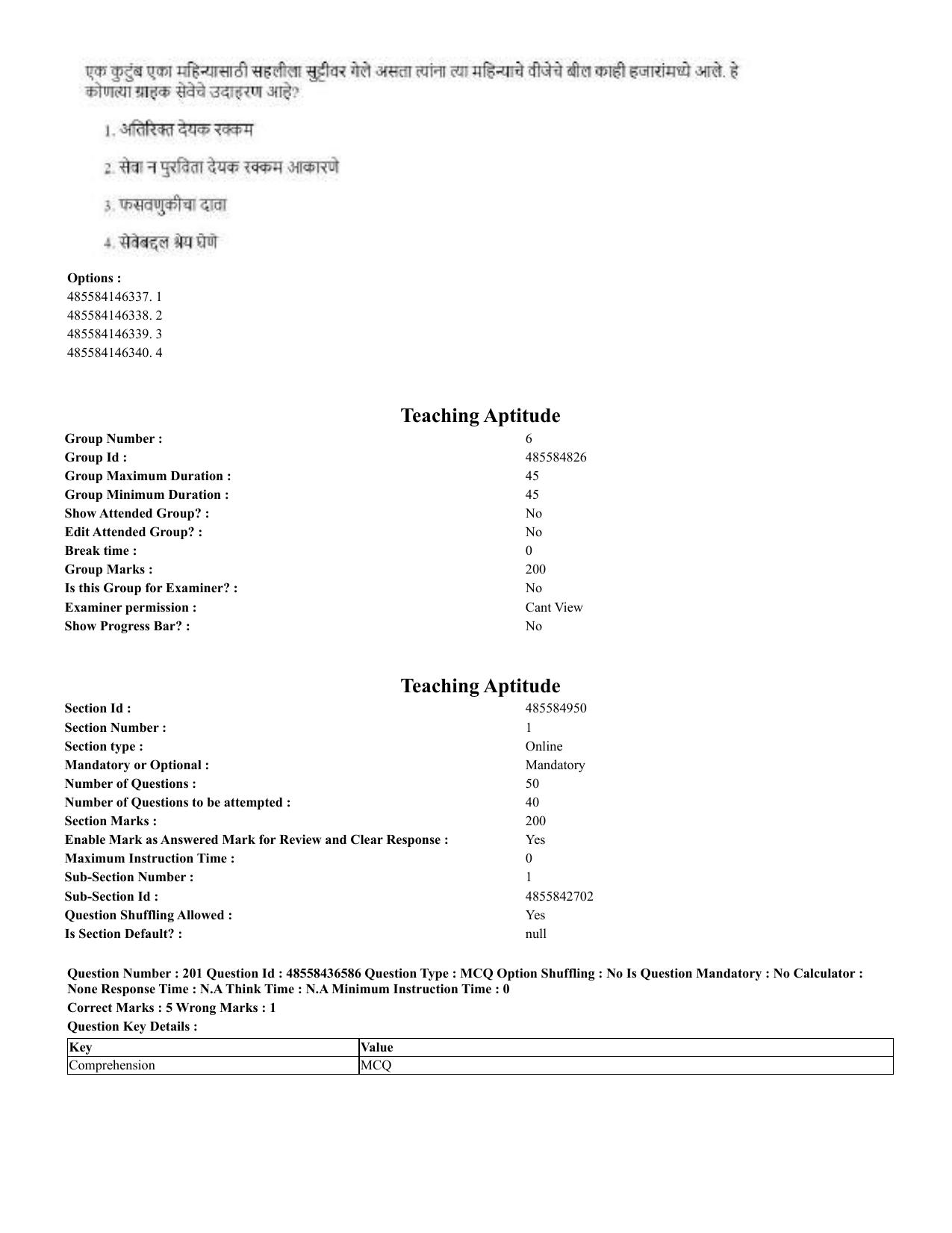 CUET 2023 English Marathi Shift 3 Question Papers - 22 June 2023 - Page 204