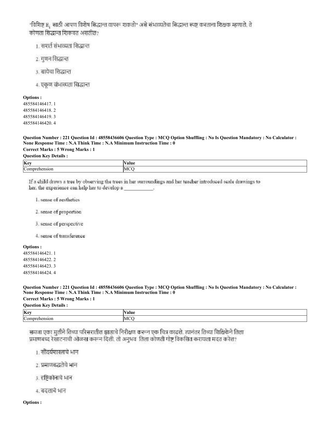 CUET 2023 English Marathi Shift 3 Question Papers - 22 June 2023 - Page 222