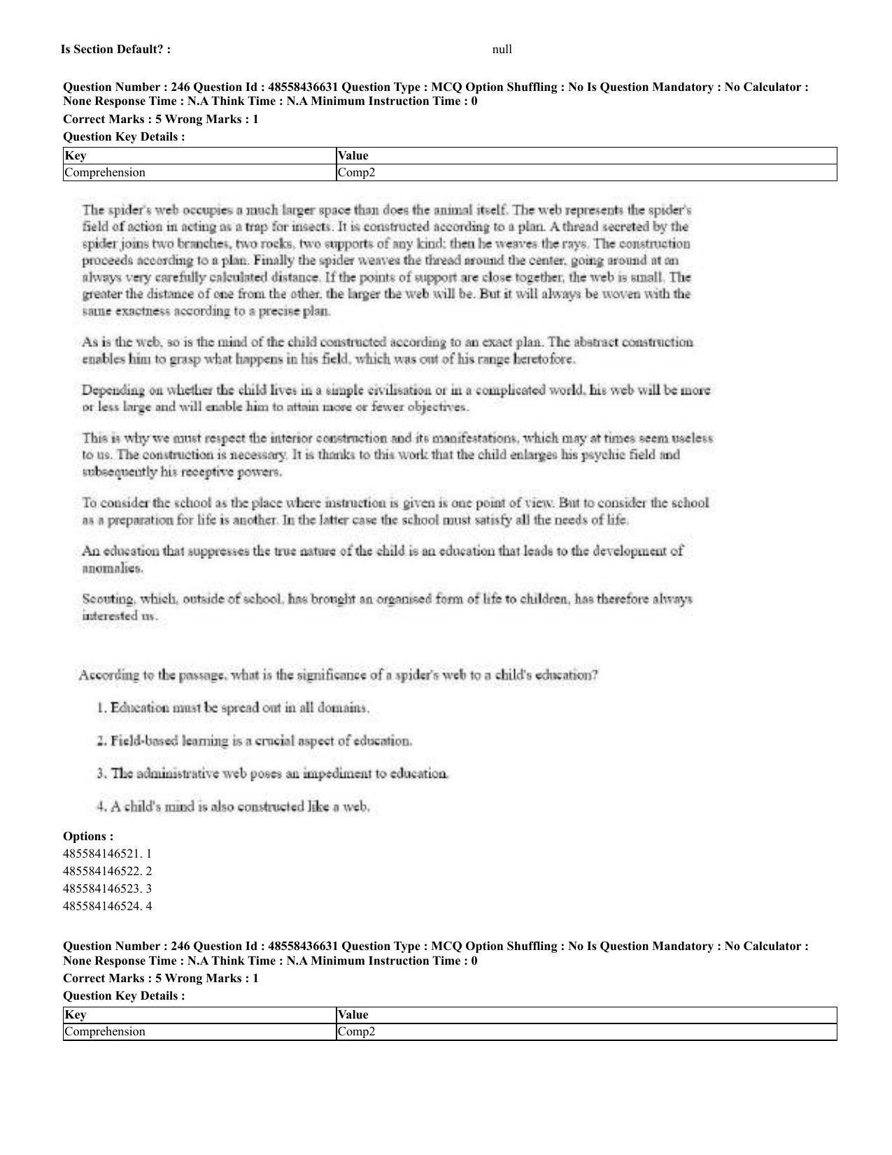 CUET 2023 English Marathi Shift 3 Question Papers - 22 June 2023 - Page 247