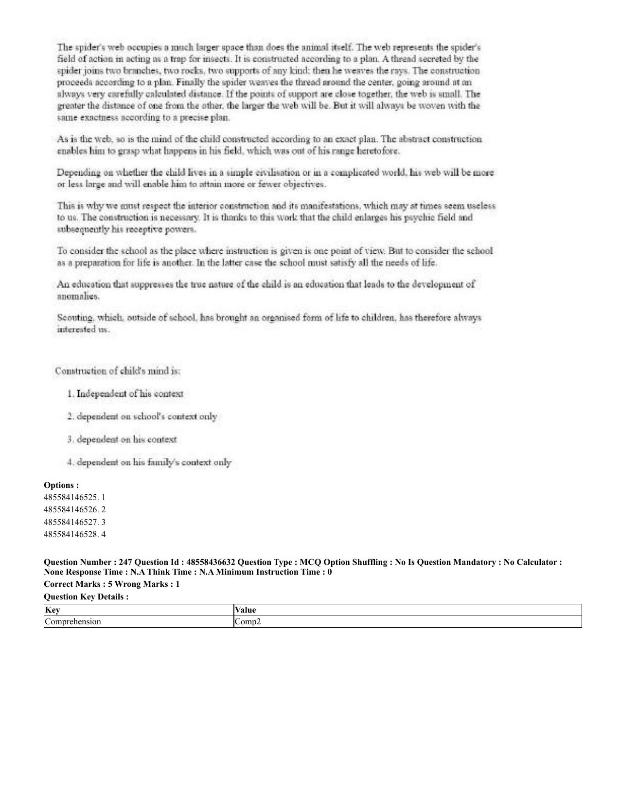 CUET 2023 English Marathi Shift 3 Question Papers - 22 June 2023 - Page 249