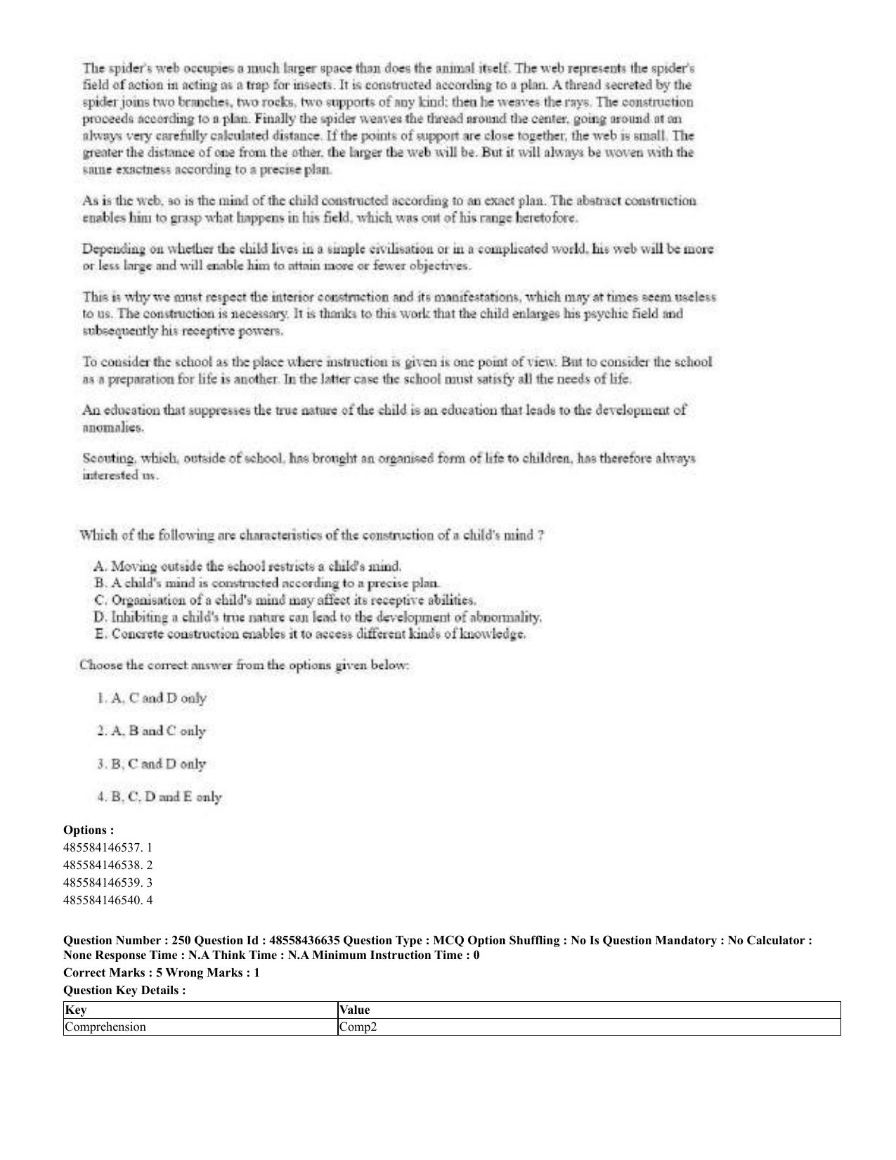 CUET 2023 English Marathi Shift 3 Question Papers - 22 June 2023 - Page 255