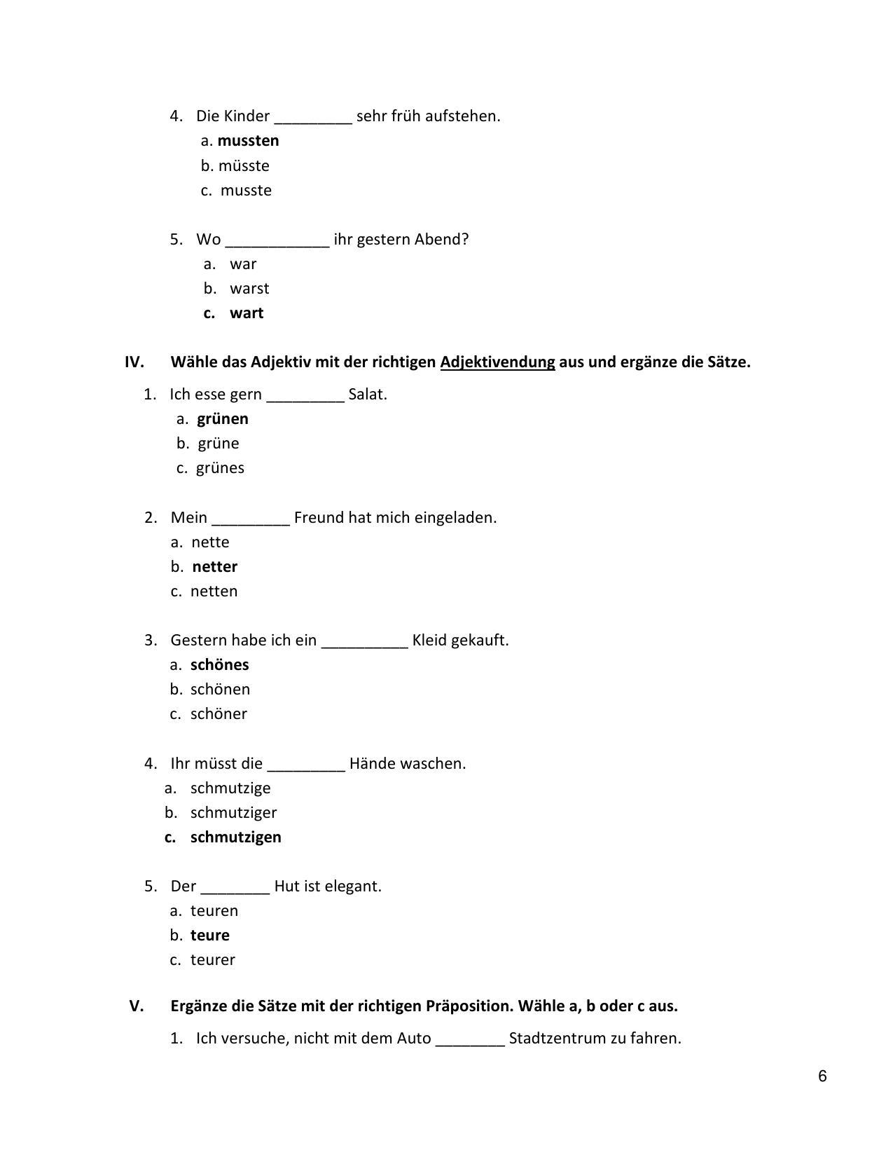 CBSE Class 10 German Marking Scheme and Solutions 2021-22 - Page 6