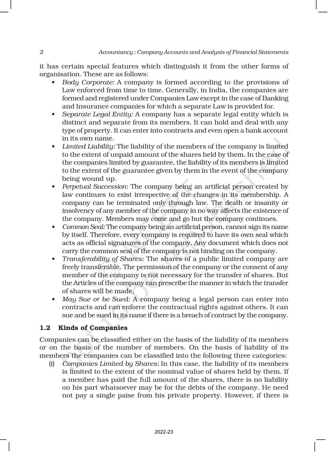 NCERT Book for Class 12 Accountancy Part II Chapter 1 Accounting for Share Capital - Page 2