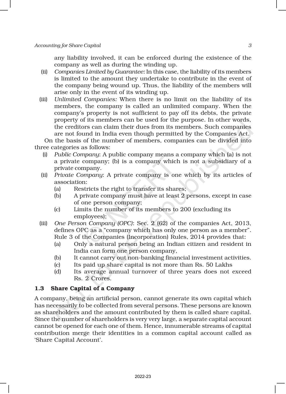 NCERT Book for Class 12 Accountancy Part II Chapter 1 Accounting for Share Capital - Page 3