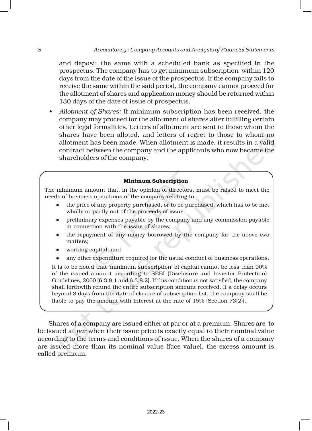 NCERT Book for Class 12 Accountancy Part II Chapter 1 Accounting for Share Capital - Page 8