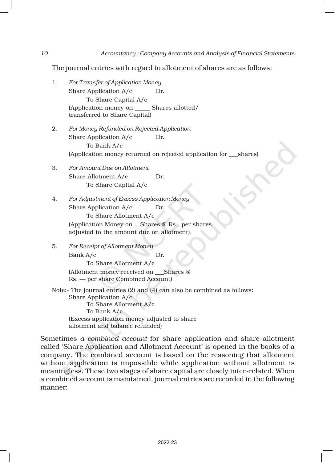 NCERT Book for Class 12 Accountancy Part II Chapter 1 Accounting for Share Capital - Page 10