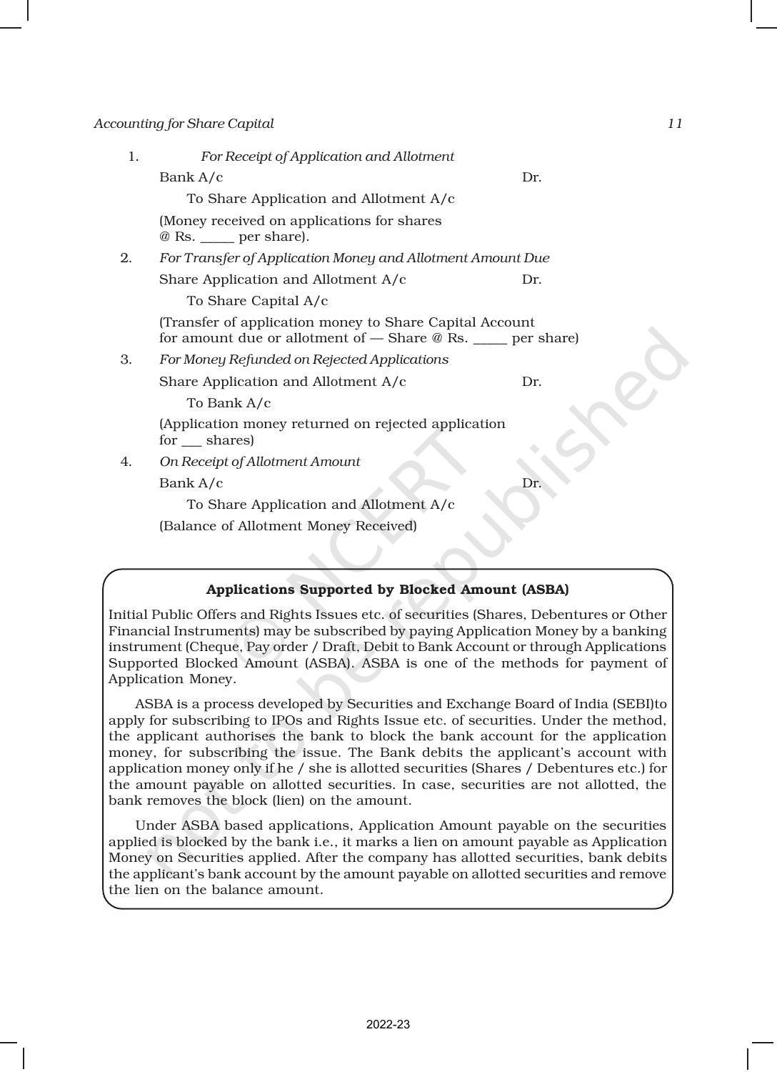 NCERT Book for Class 12 Accountancy Part II Chapter 1 Accounting for Share Capital - Page 11