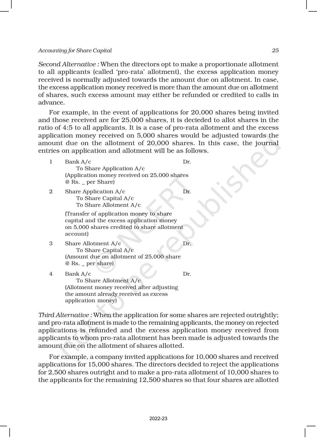 NCERT Book for Class 12 Accountancy Part II Chapter 1 Accounting for Share Capital - Page 25