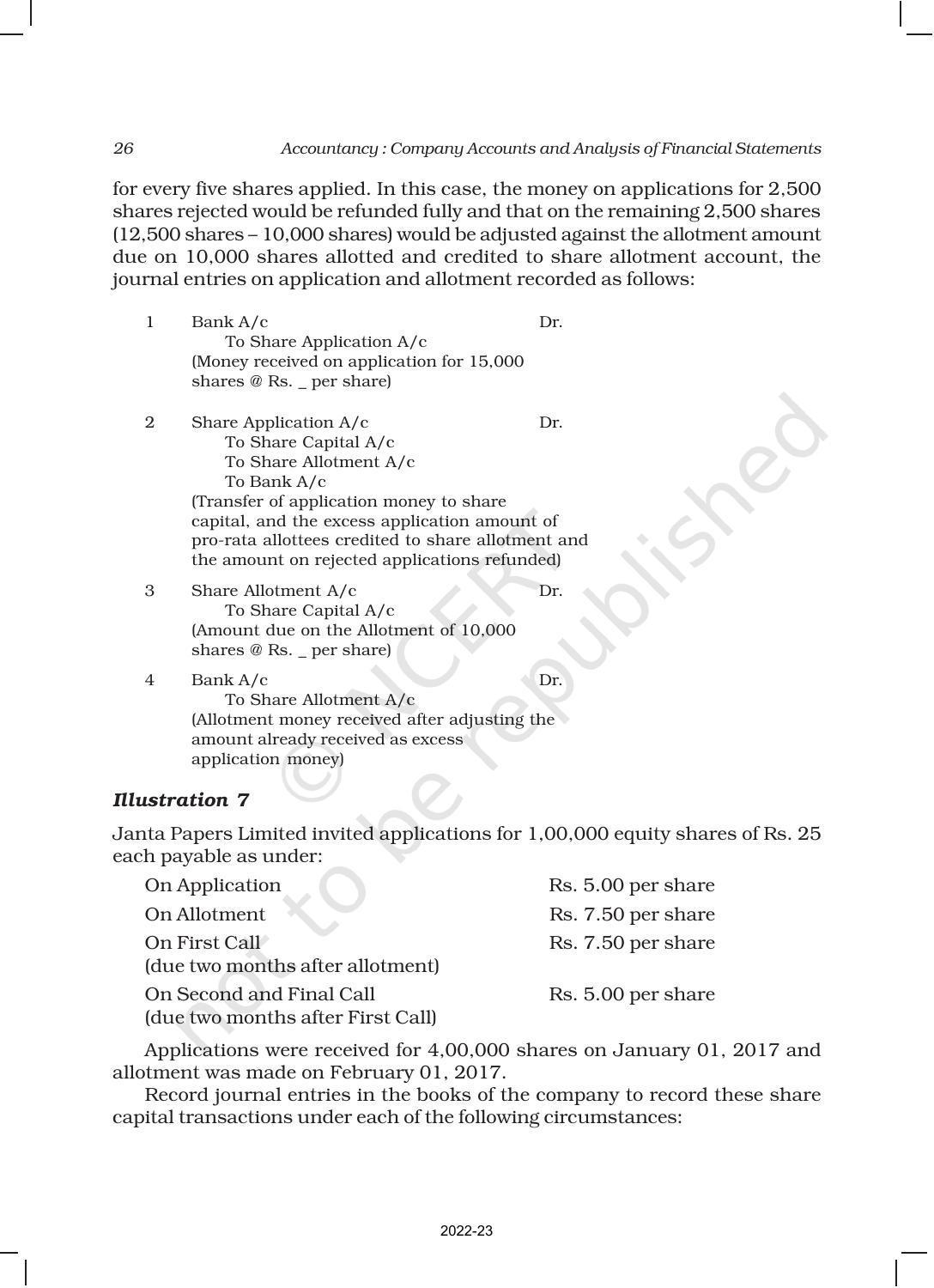 NCERT Book for Class 12 Accountancy Part II Chapter 1 Accounting for Share Capital - Page 26