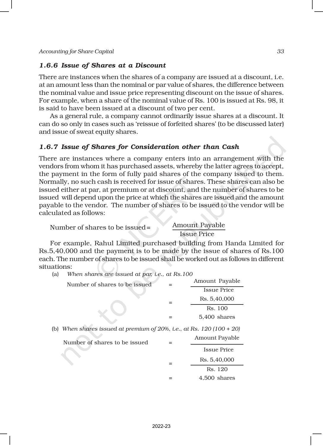 NCERT Book for Class 12 Accountancy Part II Chapter 1 Accounting for Share Capital - Page 33