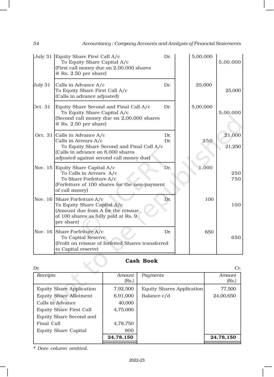 NCERT Book for Class 12 Accountancy Part II Chapter 1 Accounting for Share Capital - Page 54