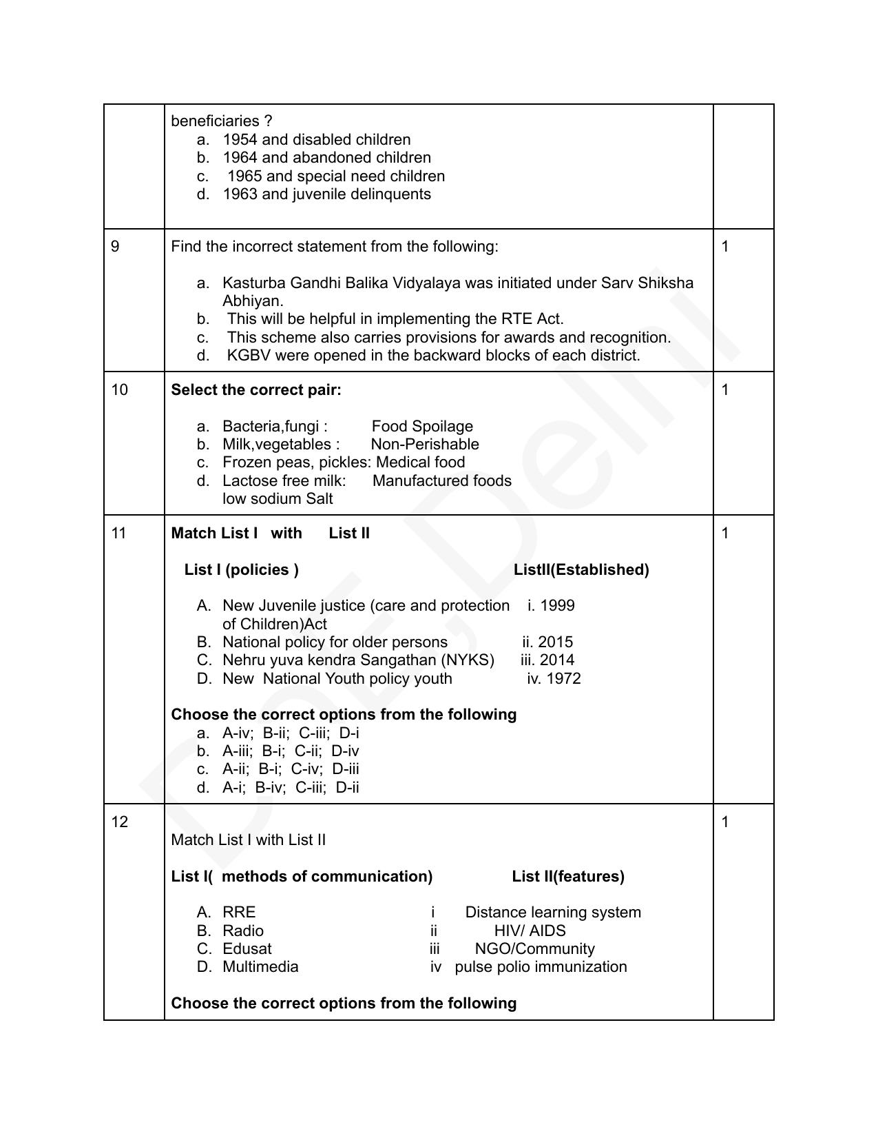 Edudel Class 12 Home Science (English) Practice Papers-2 (2023-24) - Page 3