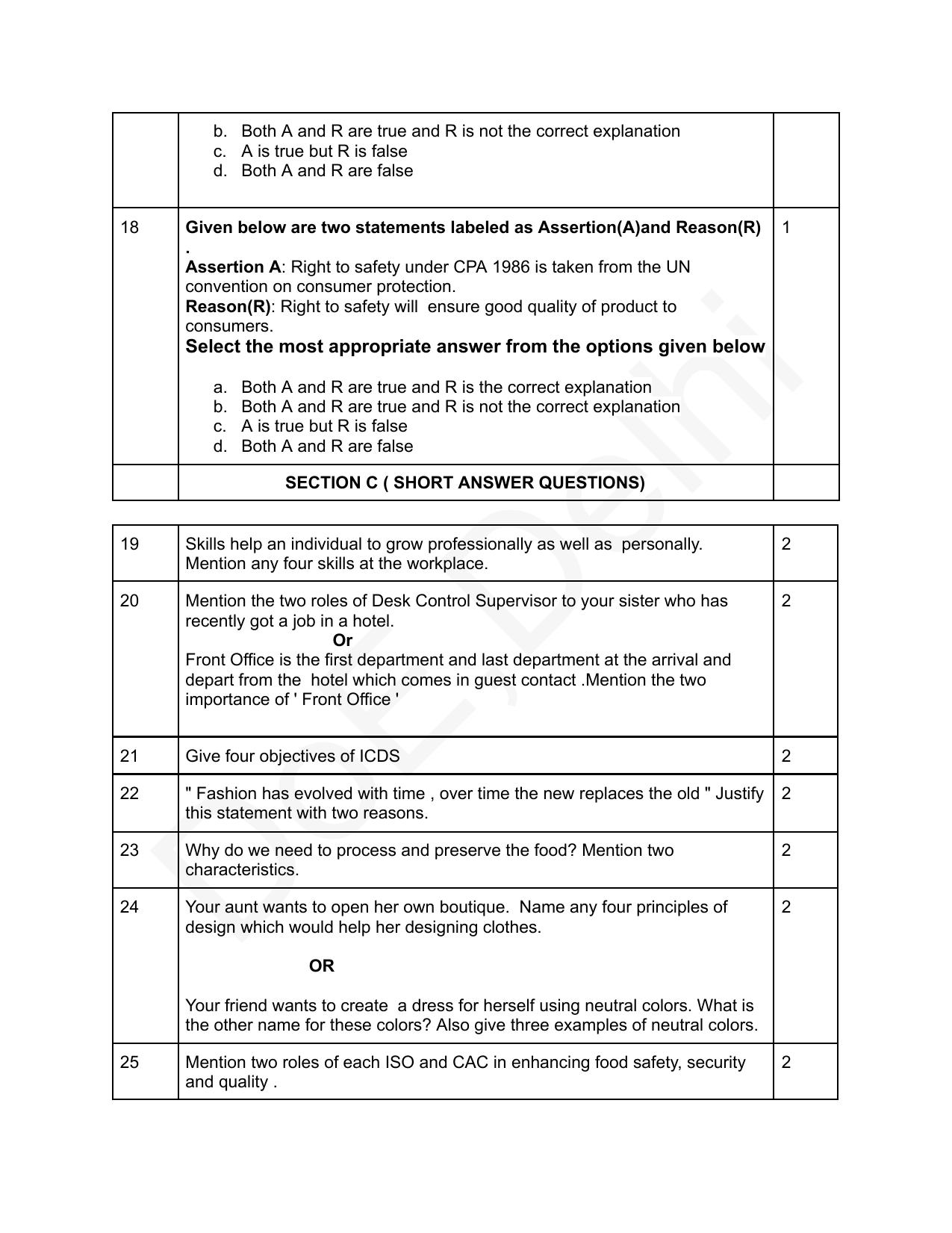 Edudel Class 12 Home Science (English) Practice Papers-2 (2023-24) - Page 6