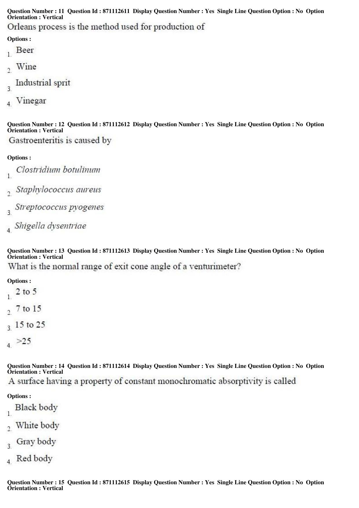 TS PGECET 2017: FOOD TECHNOLOGY Question Papers - Page 4