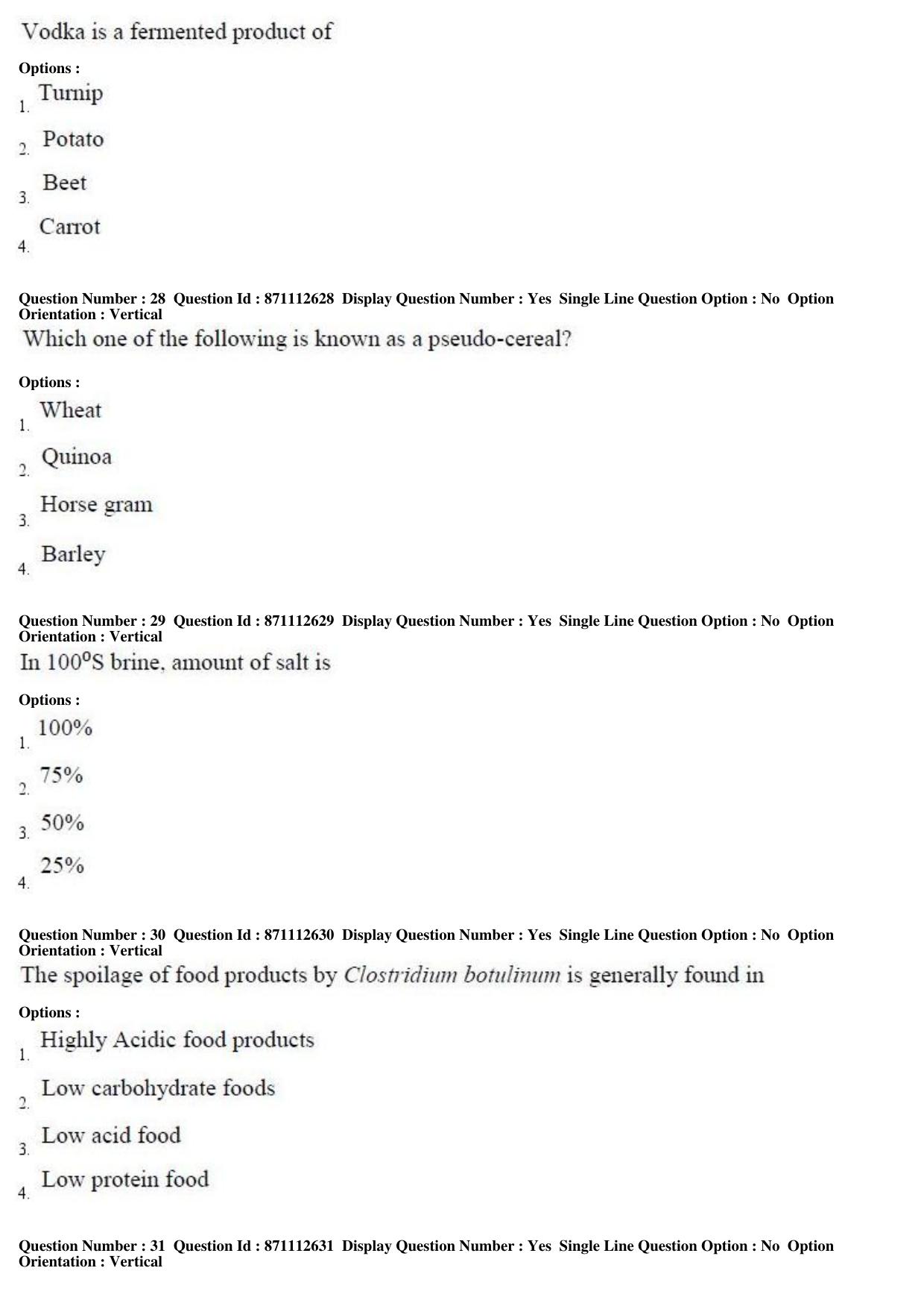TS PGECET 2017: FOOD TECHNOLOGY Question Papers - Page 8