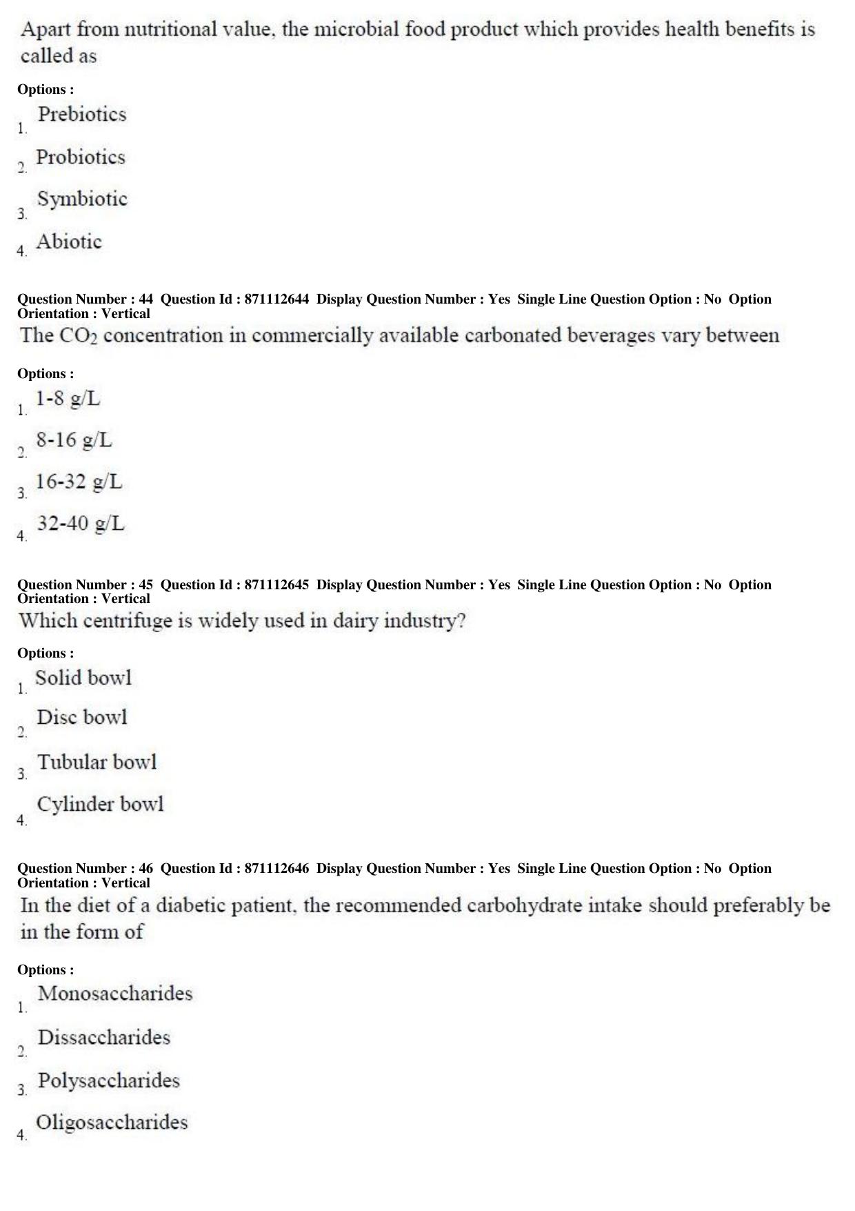 TS PGECET 2017: FOOD TECHNOLOGY Question Papers - Page 12
