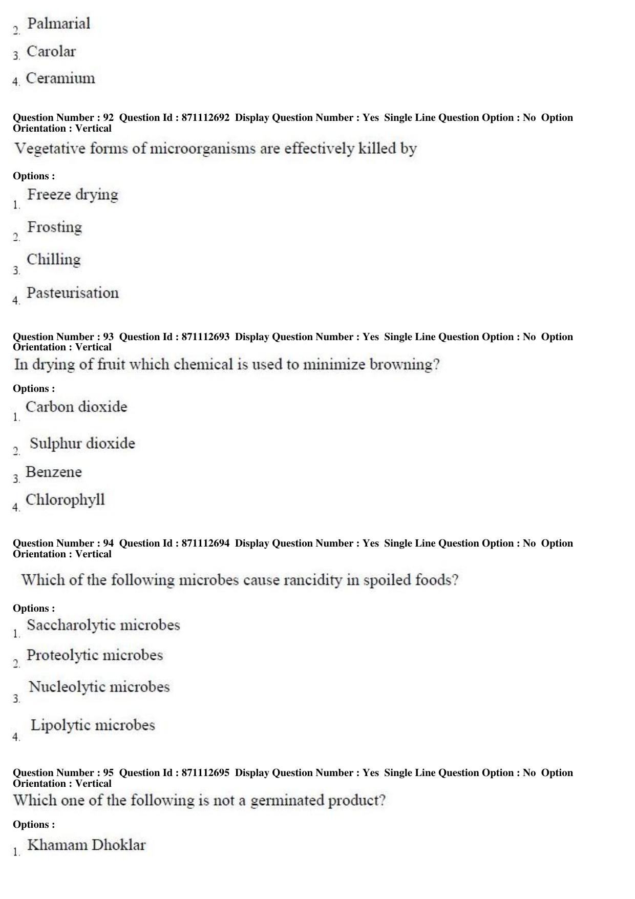 TS PGECET 2017: FOOD TECHNOLOGY Question Papers - Page 24