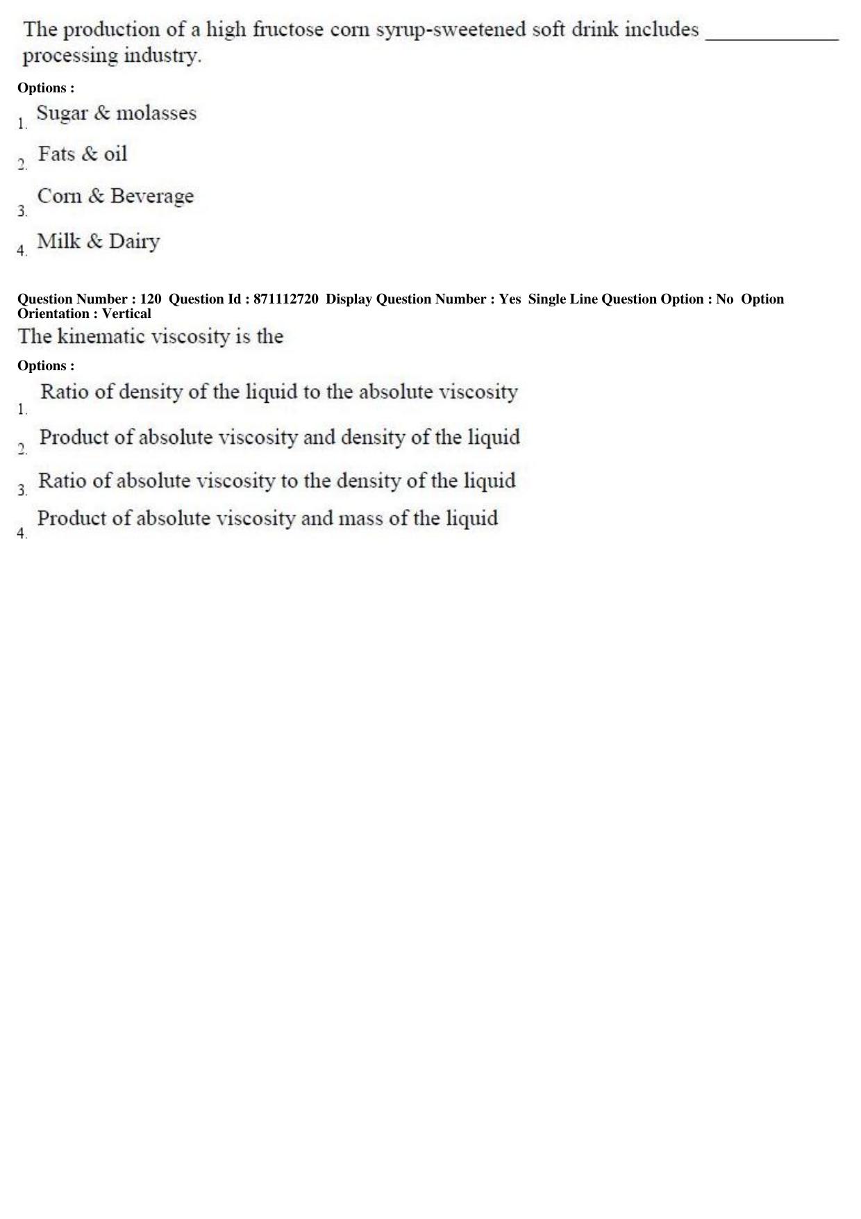 TS PGECET 2017: FOOD TECHNOLOGY Question Papers - Page 31