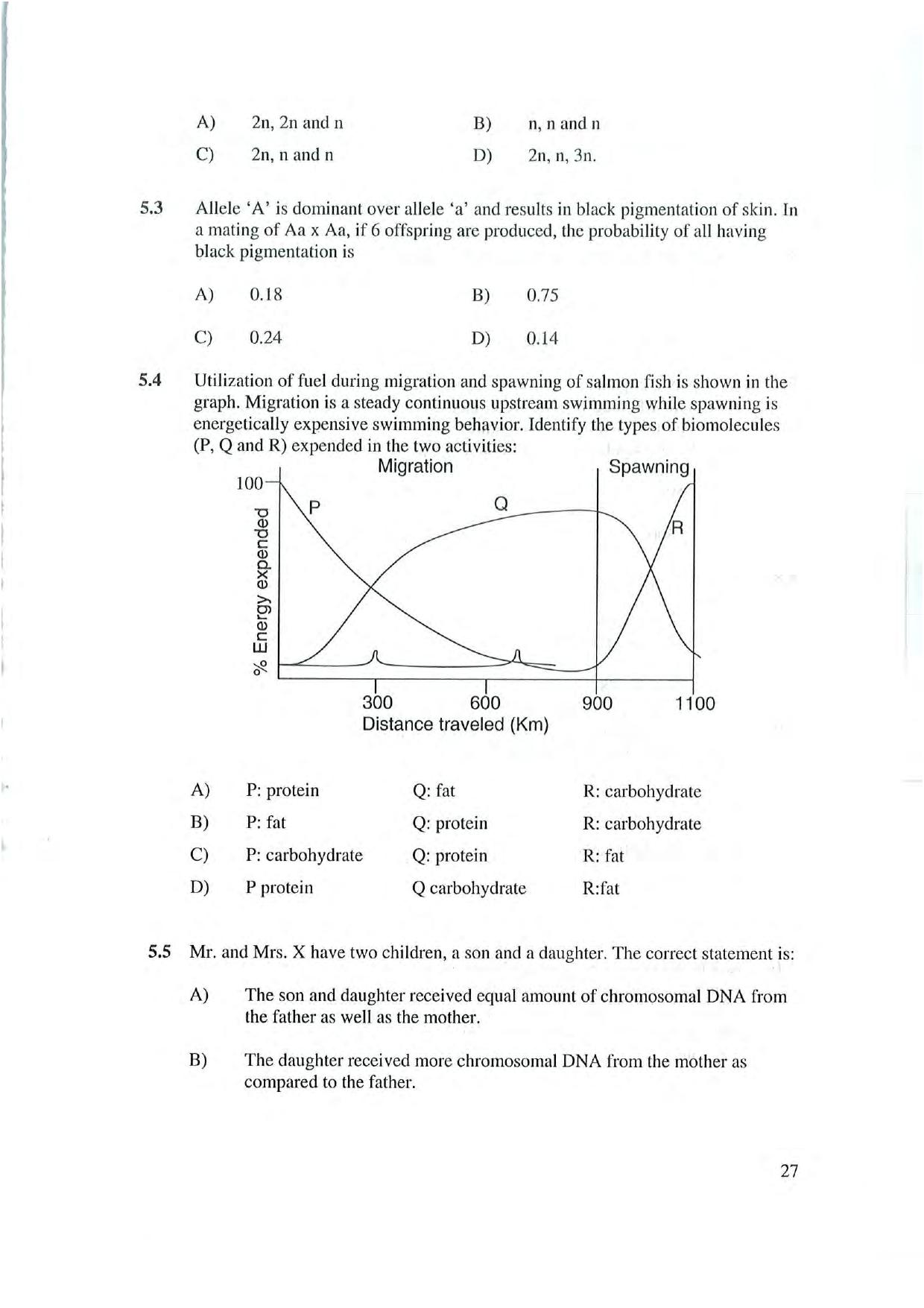 NEST 2022 Question Paper - Page 27