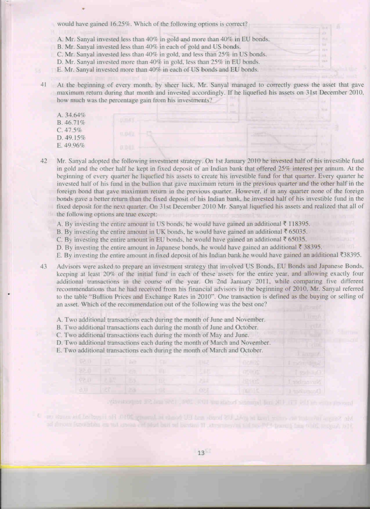 XAT 2011 Set A Question Papers - Page 13