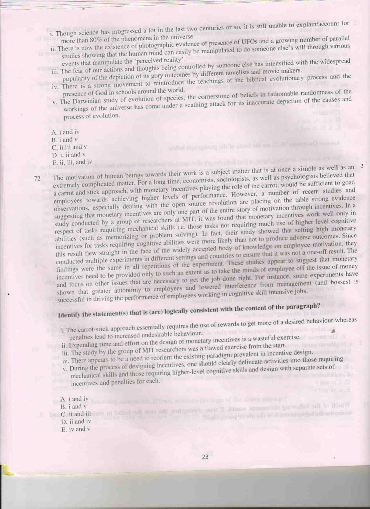 XAT 2011 Set A Question Papers - Page 23