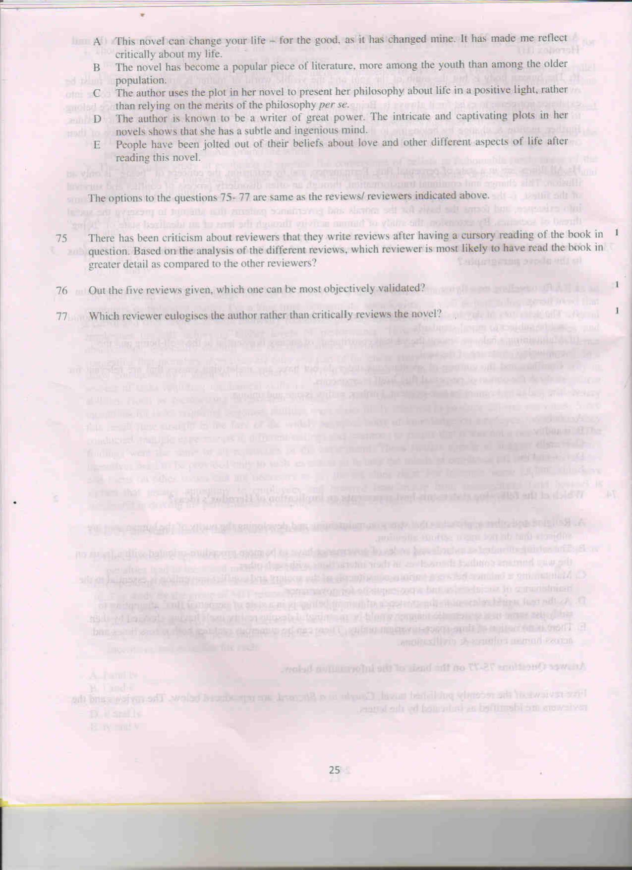 XAT 2011 Set A Question Papers - Page 25