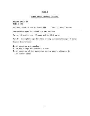 CBSE Class 10 Japanese Sample Papers 2023