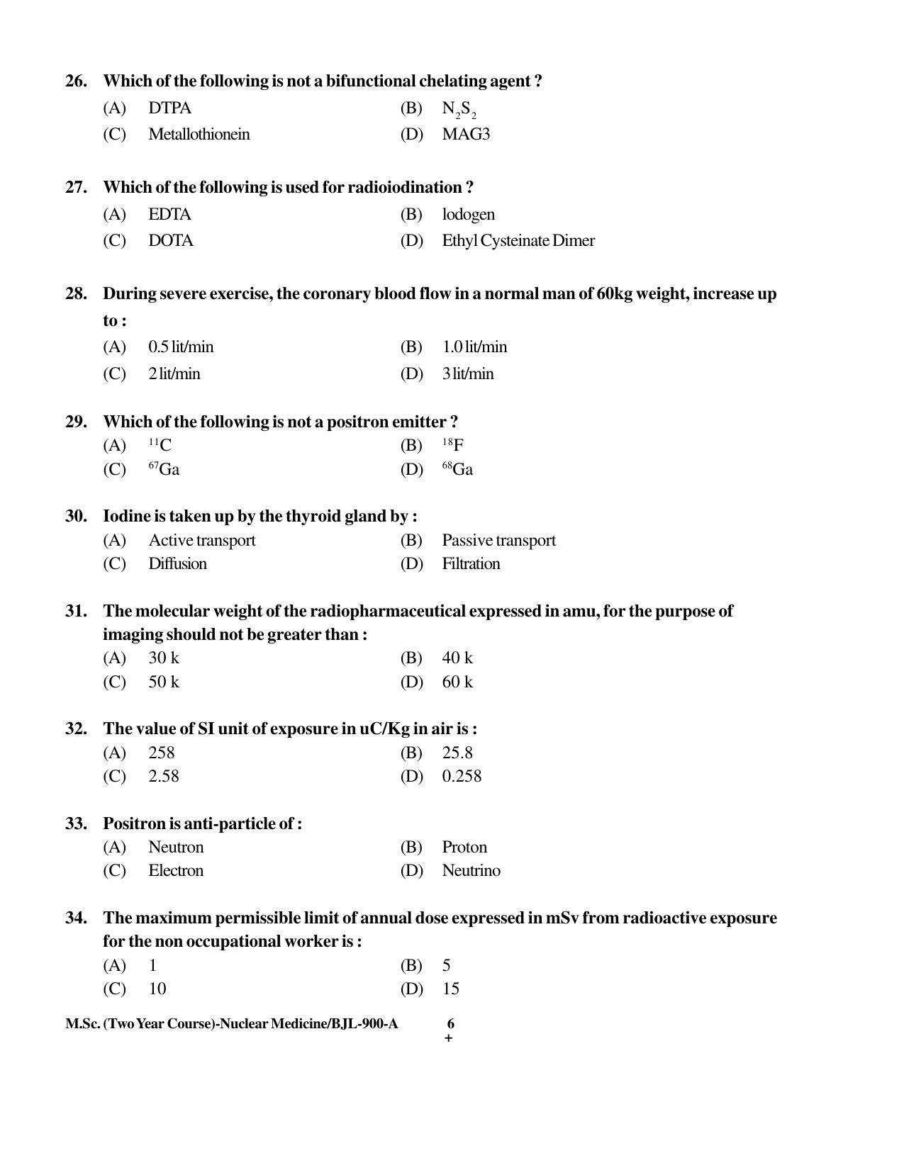 PU CET PG 2016 Question Paper Part I (SET A) - Page 6