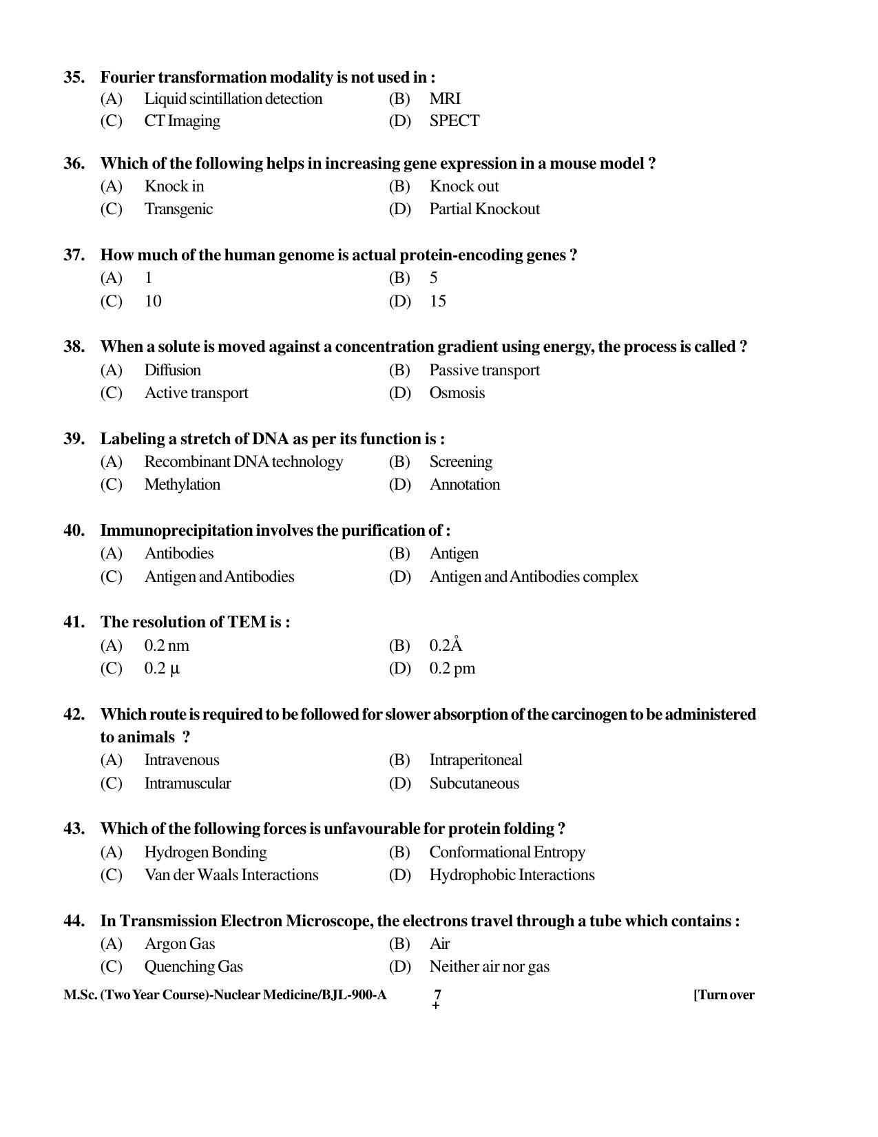 PU CET PG 2016 Question Paper Part I (SET A) - Page 7