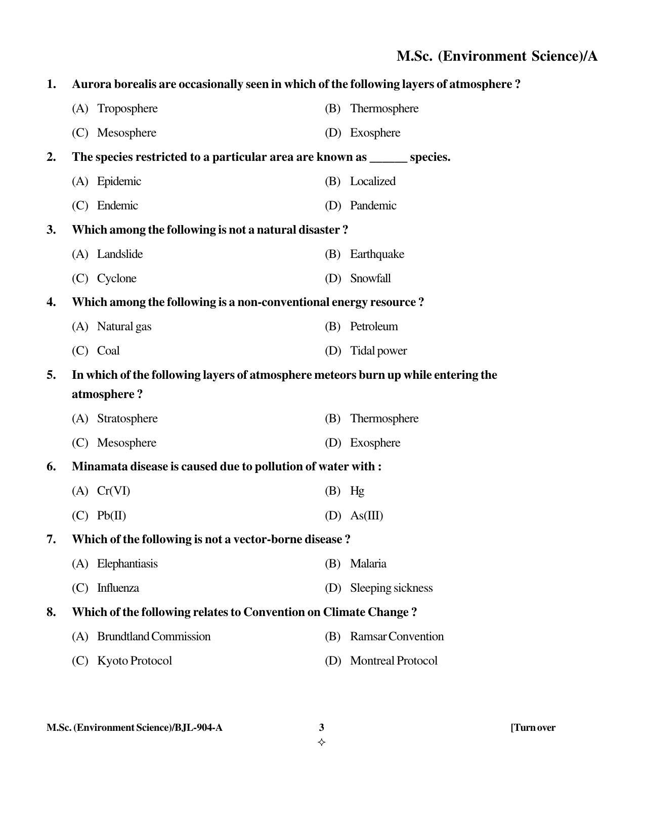 PU CET PG 2016 Question Paper Part I (SET A) - Page 14